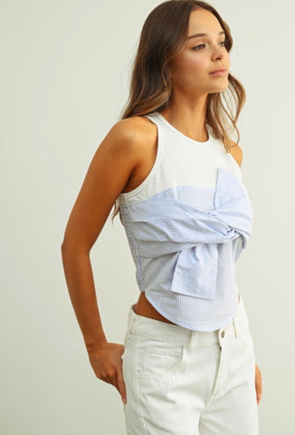 Blue Stripe Tie Tank