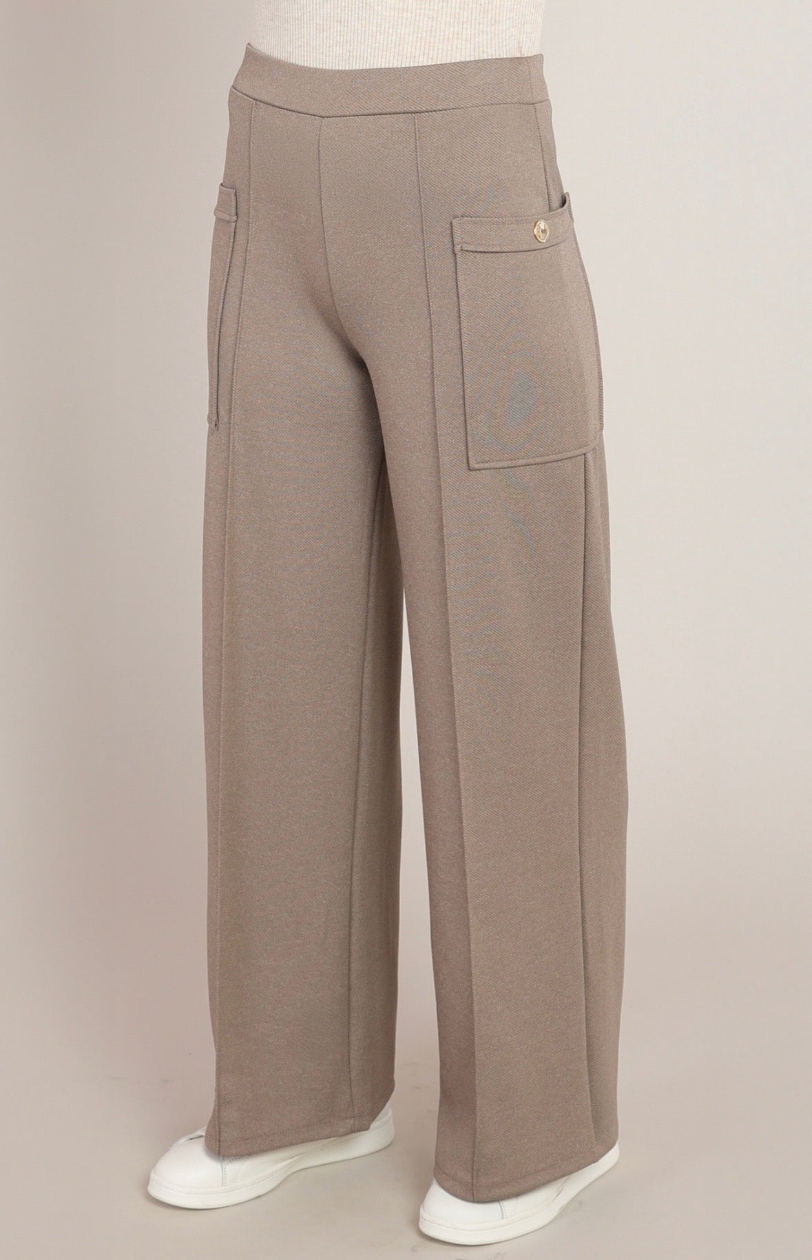 Warm Taupe Cargo Trouser Pants