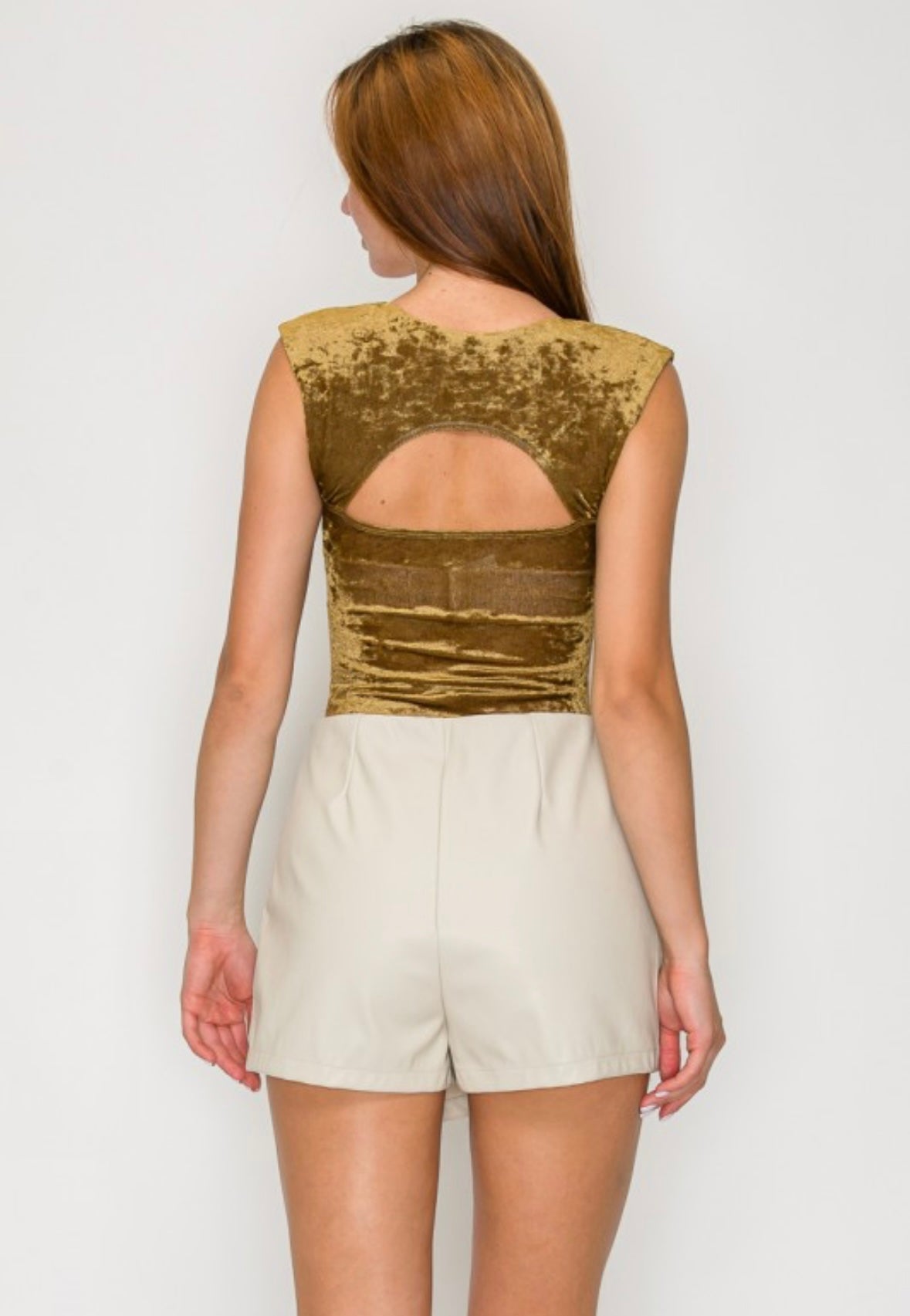 Moss Velvet Bodysuit
