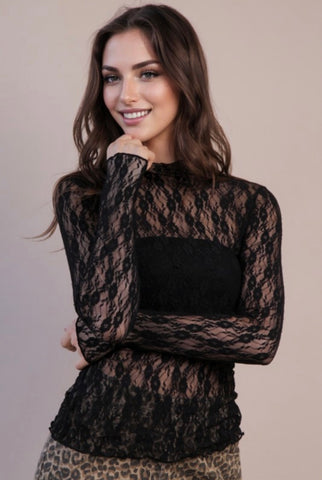 Black Lace Top