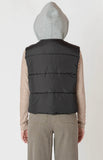 Black Hooded Puffer Vest