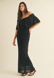 Black Crochet Maxi Dress