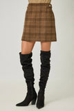 Brown Plaid Skirt