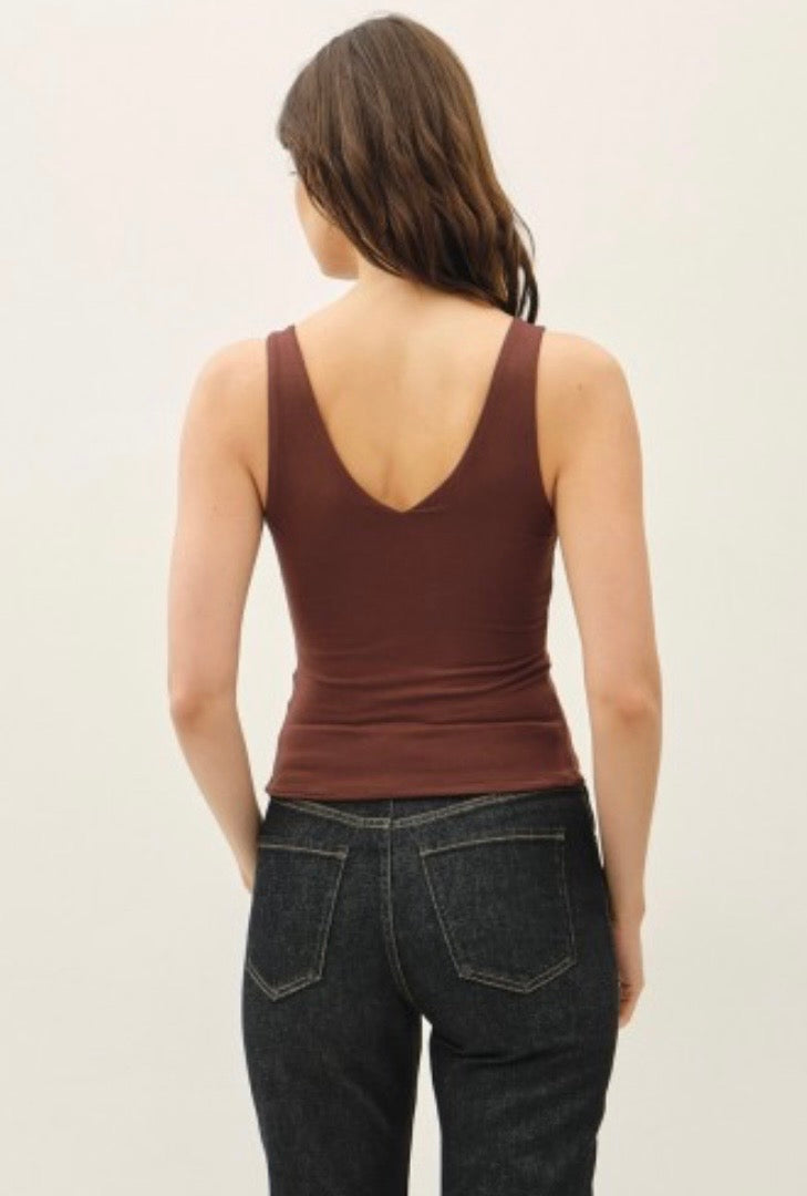 Chocolate V-Neck Cami