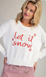 White Let It Snow Sweater