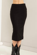 Black Midi Sweater Skirt