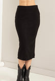 Black Midi Sweater Skirt