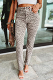 Kelsey Leopard Hi Rise Jeans