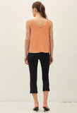 Apricot Ruffle Tank