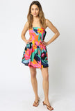Multicolor Abstract Mini Dress