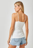 Cream Ribbed Cami