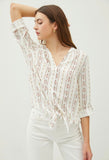 Buttercup Aztec Print Tie Top