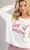 White Let It Snow Sweater