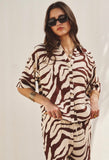 Brown Zebra Print Set