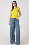 Lime Glow Ribbed Tank Top
