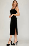 Black Velvet Slip Dress