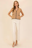 Camel Stitched Sweater Vest