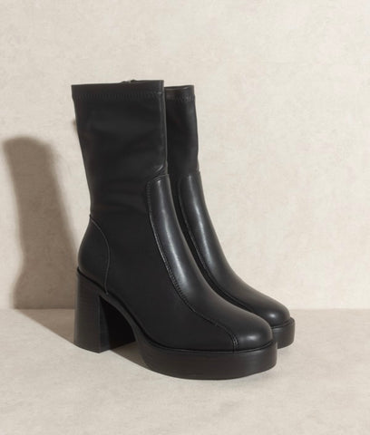 Black Josephine Platform Boots