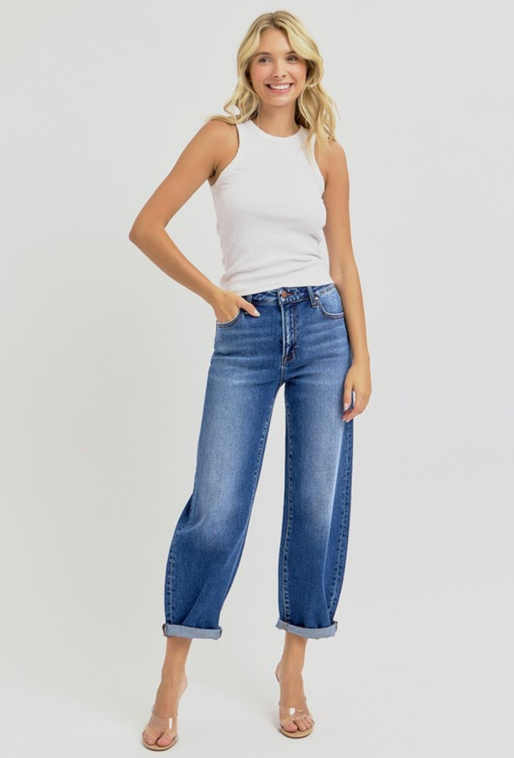 Stella High Rise Barrel Jeans