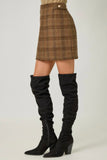 Brown Plaid Skirt