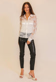 White Lace Button Down