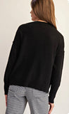 Black Beaded Cheers Sweater
