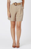 Camel Belted Shorts