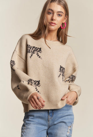 Beige Tiger Sweater
