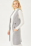 Grey Sweater Duster Vest