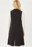 Black Sweater Duster Vest