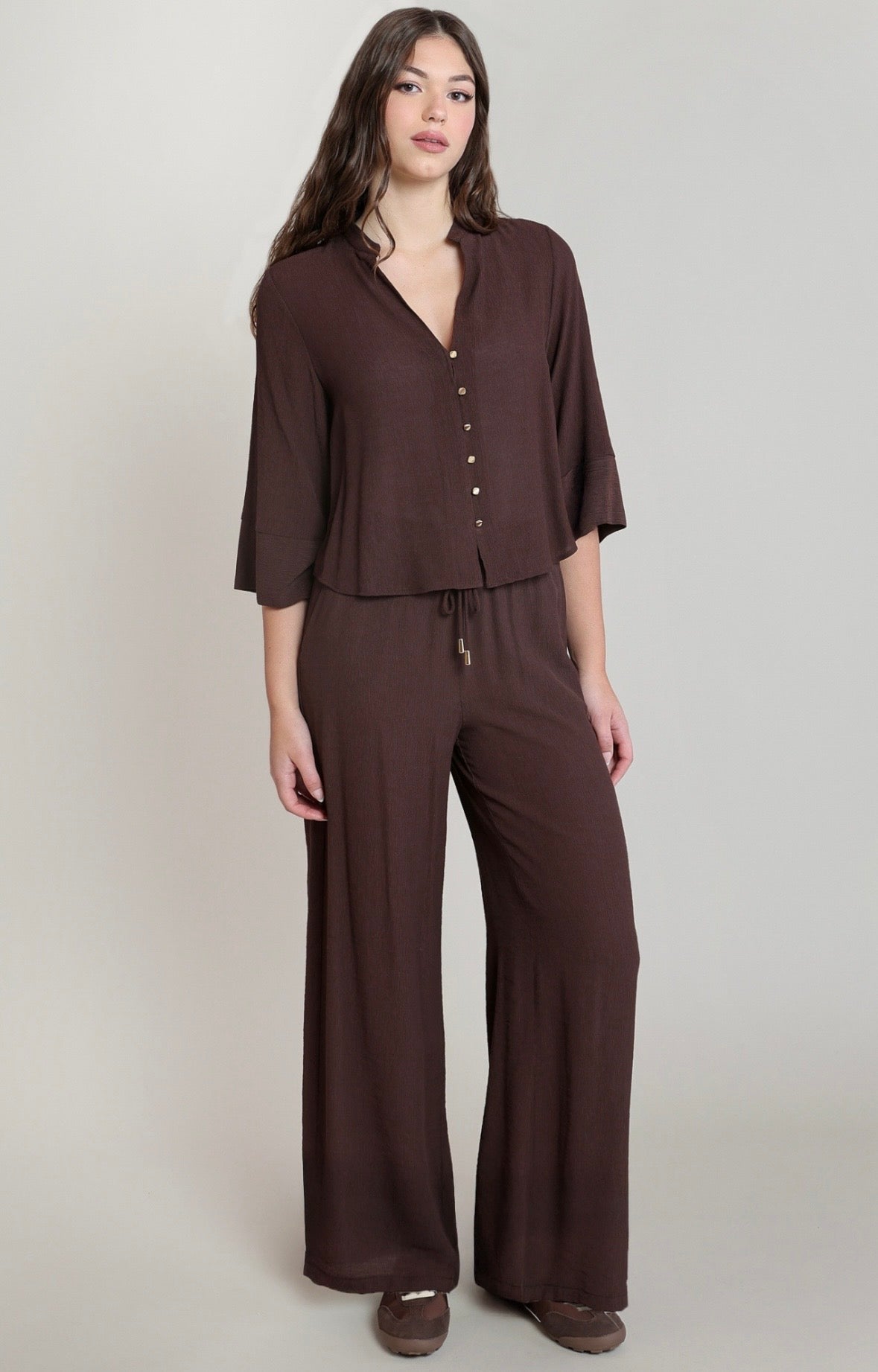 Dark Chocolate Wide Leg Pants
