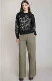 Black Floral Sweatshirt
