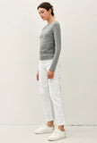 Grey High Neck Long Sleeve Top