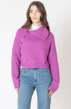 Orchid Button Sweater