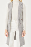 Grey Sweater Duster Vest