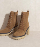 Camel Jenna Platform Military Boots