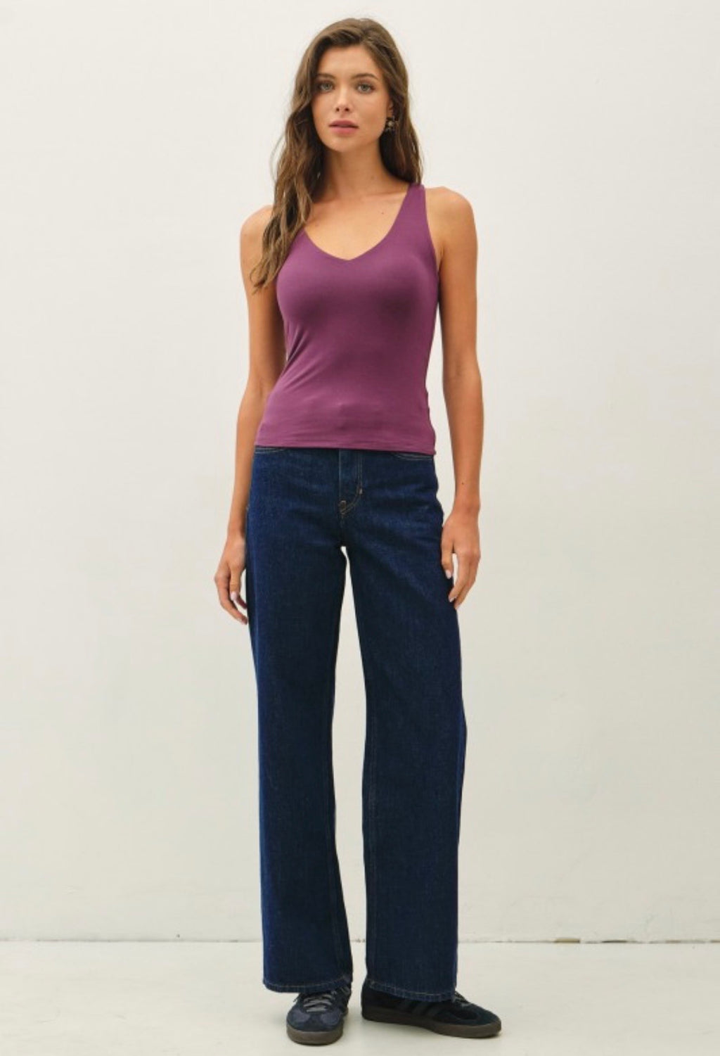 Plum V-Neck Cami
