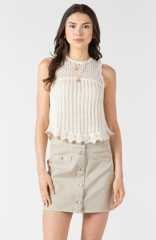 Vintage Ivory Crochet Tank