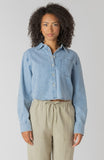 Denim Cropped Button Down