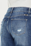 High Rise Cropped Release Hem Jeans