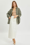 Olive Oversized Button Down