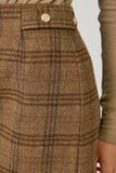 Brown Plaid Skirt