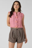 Candy Pink Flower Cardigan