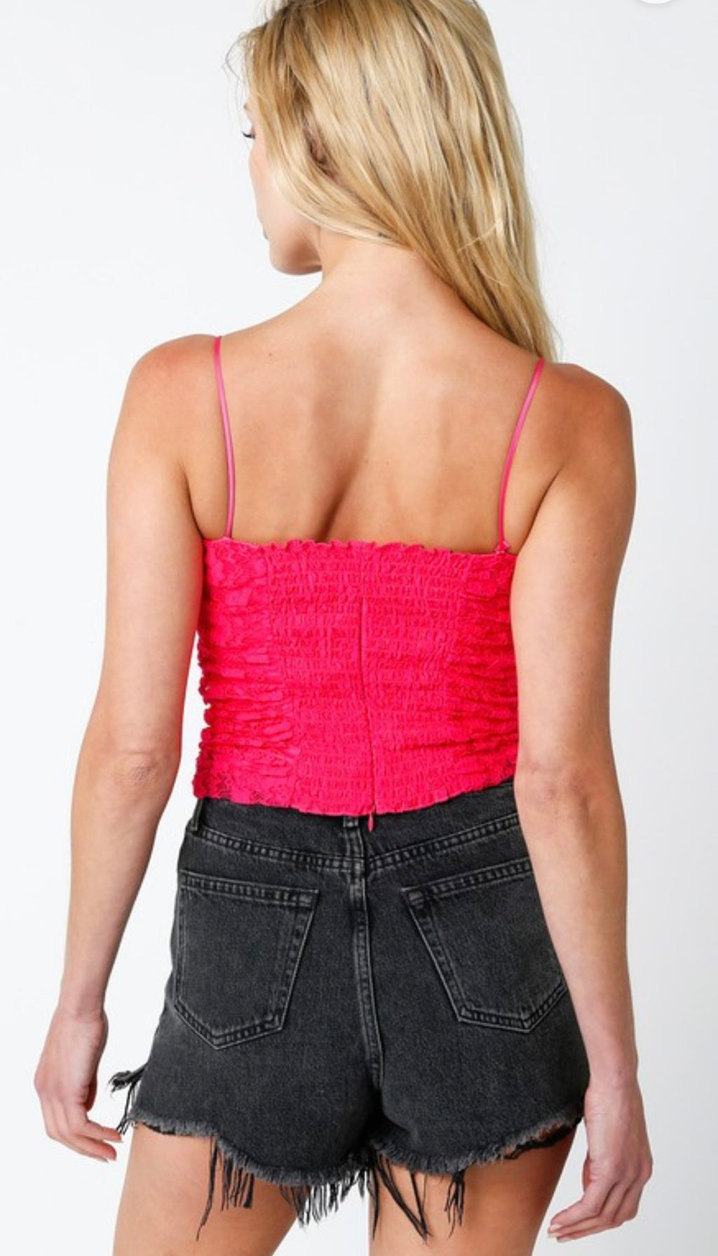 Hot Pink Lace Top
