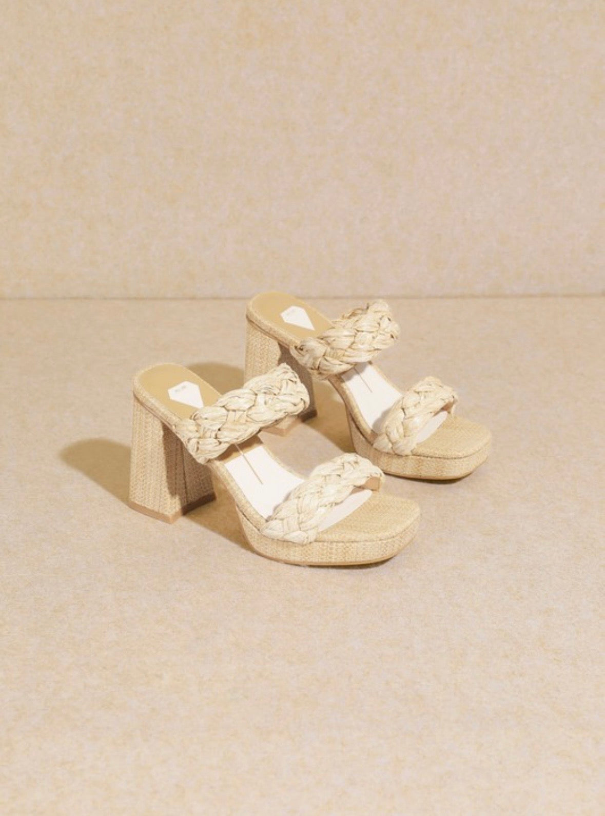 Chloe Raffia Platform Sandals