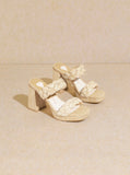 Chloe Raffia Platform Sandals