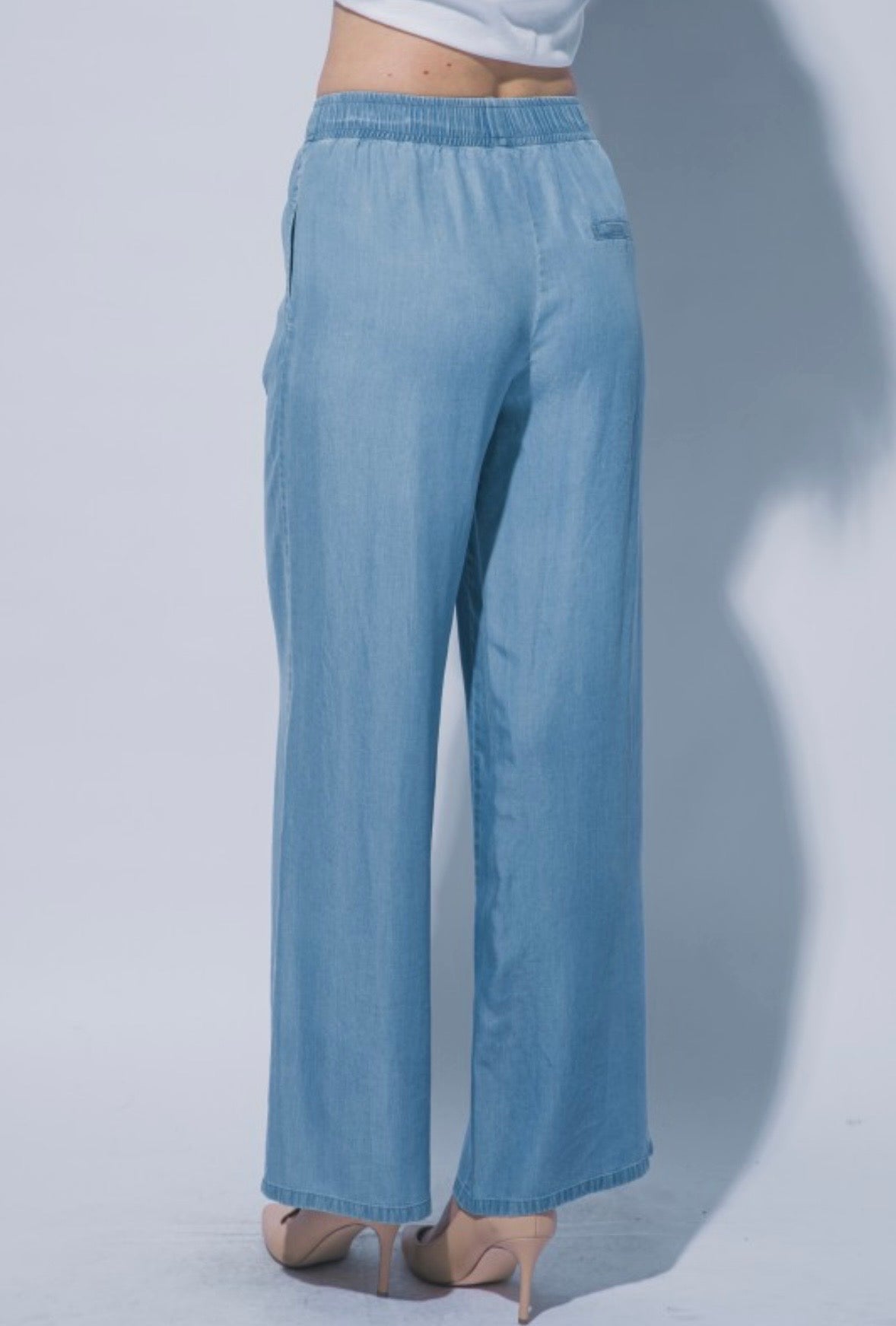 Belted Wide Leg Pants