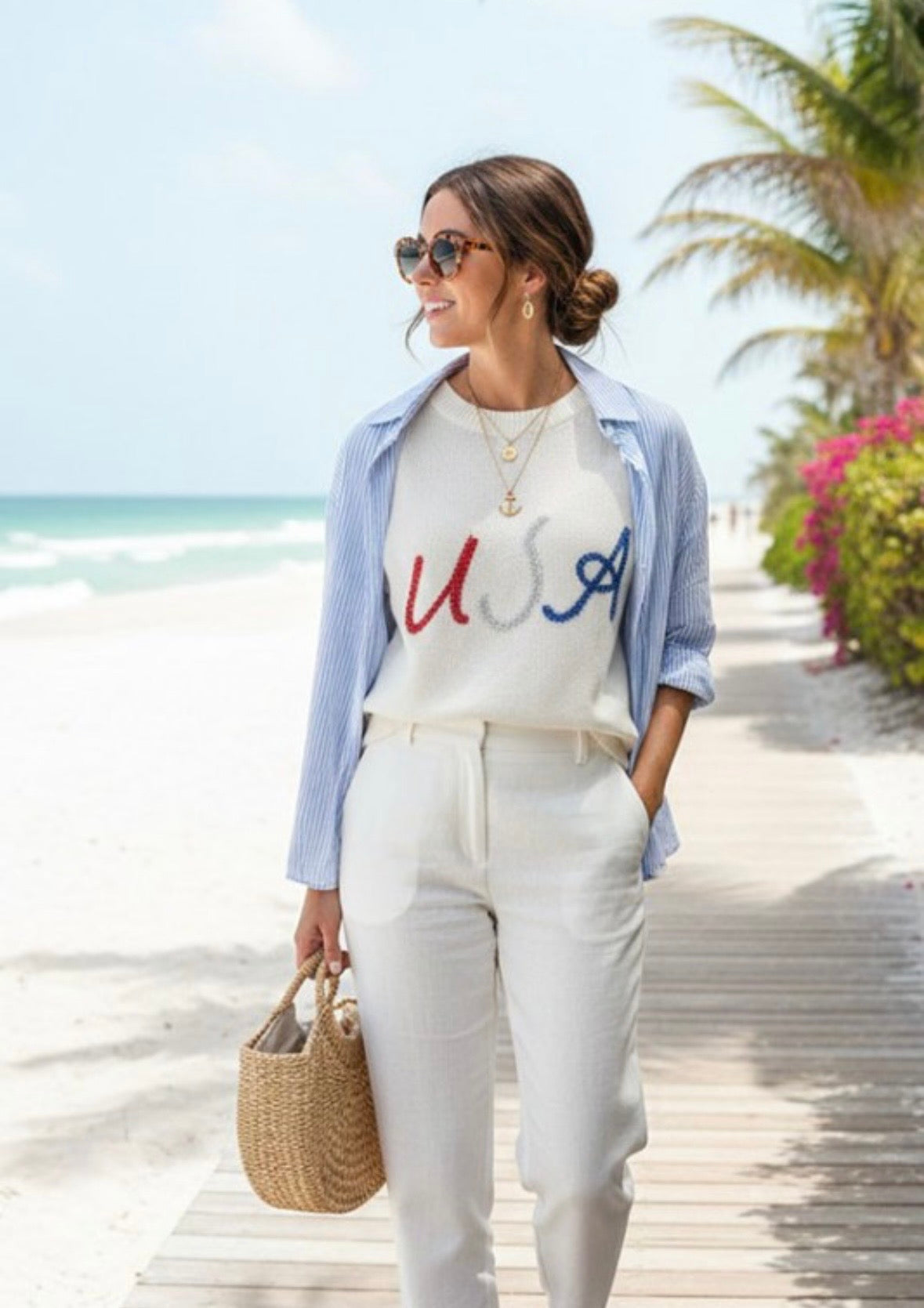 USA Tinsel Sweater