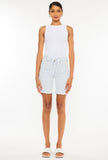 White Stripe Bermuda Shorts