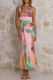 Multi-Watercolor Dress